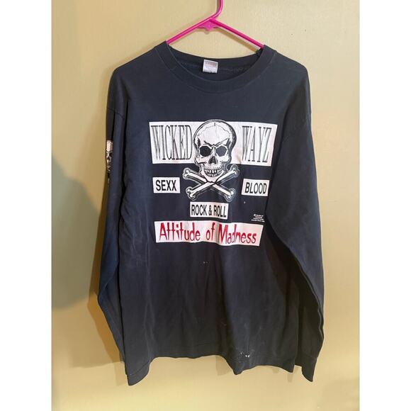 House of Horror productions Wicked Wayz 1993 ling sleeve T shirt Large - Picture 1 of 10